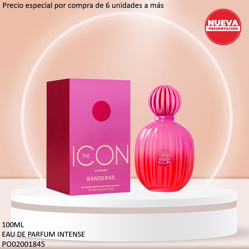 [PO02001845] PERFUME THE ICON SUPREME FEMME BANDERAS 100ML EDP