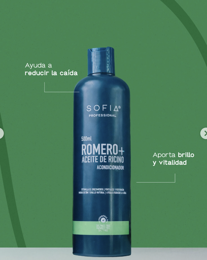 [CS01000248] ACONDICIONADOR ROMERO+RICINO 500ML SOFIA S108-M