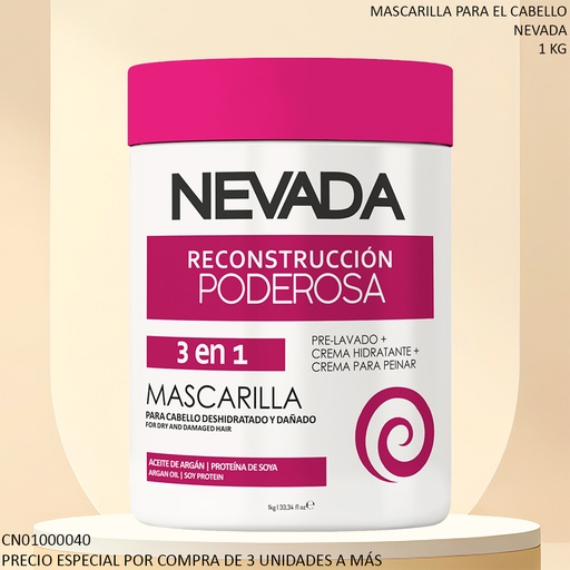 [CN01000040] MASCARILLA NEVADA 3 EN 1 RECONTRUCCION PODEROSA KH04872