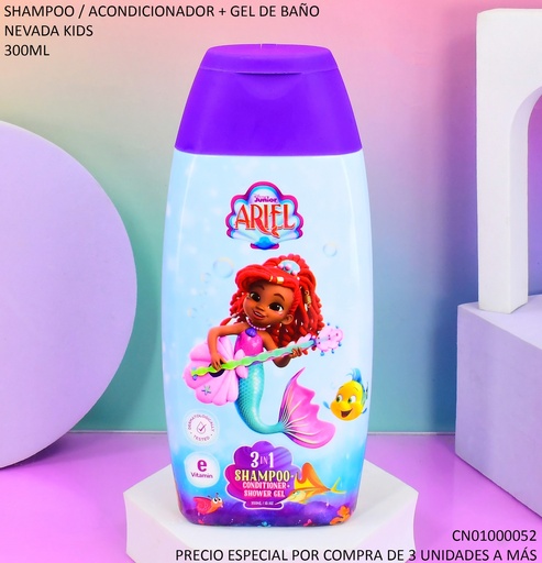 [CN01000052] SHAMPOO INFANTIL DISNEY JUNIOR ARIEL 300ML DS92004