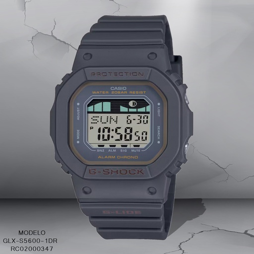 [RC02000347] RELOJ CASIO G-SHOCK DIGITAL GLX-S5600-1DR SILICON NEGRO