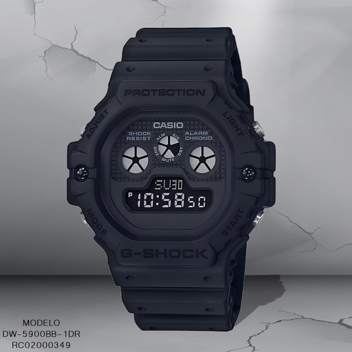 [RC02000349] RELOJ CASIO G-SHOCK DIGITAL CAB DW-5900BB-1DR SILICON NEGRO