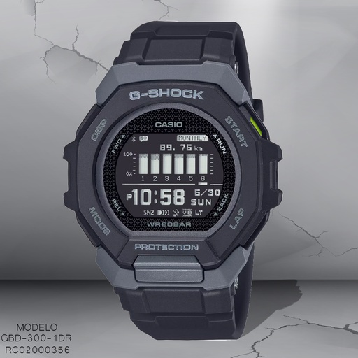 [GBD-300-1DR] RELOJ CASIO G-SHOCK DIGITAL CAB GBD-300-1DR SILICON NEGRO