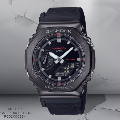 [RC02000364] RELOJ CASIO G-SHOCK ANA/DIG CAB GM-2100CB-1ADR TELA NEGRA