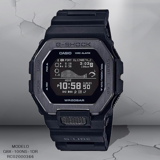 [RC02000366] RELOJ CASIO G-SHOCK DIGITAL CAB GBX-100NS-1DR SILICON NEGRO