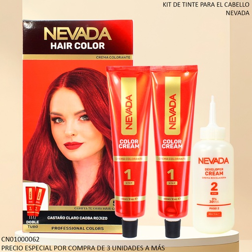 [CN01000062] TINTE NEVADA CASTAÑO CLARO CAOBA ROJIZO NV04535