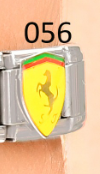 [AC19000056] CHARM ITALIANO SILVER ACERO INOX. 9*10MM FERRARI