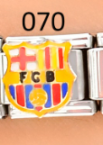 [AC1900070] CHARM ITALIANO SILVER ACERO INOX. 9*10MM BARCELONA