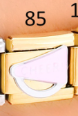 [AC19000085] CHARM ITALIANO 18K ACERO INOX. 9*10MM CHEER