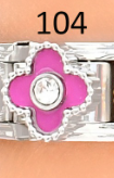 [AC19000104] CHARM ITALIANO SILVER ACERO INOX. 9*10MM VAN CLEEF MORADO