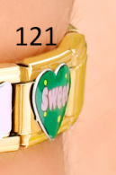 [AC19000121] CHARM ITALIANO 18K ACERO INOX.9*10MM SWEET