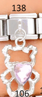 [AC19000138] CHARM ITALIANO SILVER ACERO INOX.9*10MM CROQUI OSO
