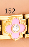 [AC19000152] CHARM ITALIANO 18K ACERO INOX.9*10MM VAN CLEEF ZIRC.ROSA