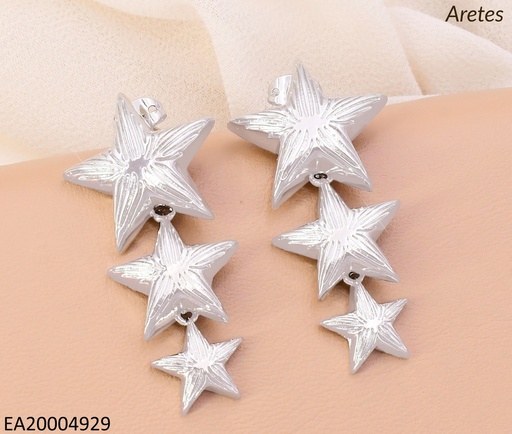 [EA20004929] ARETES PLAT.3 ESTRELLAS VERT.DECRECIENTES EE5057-268