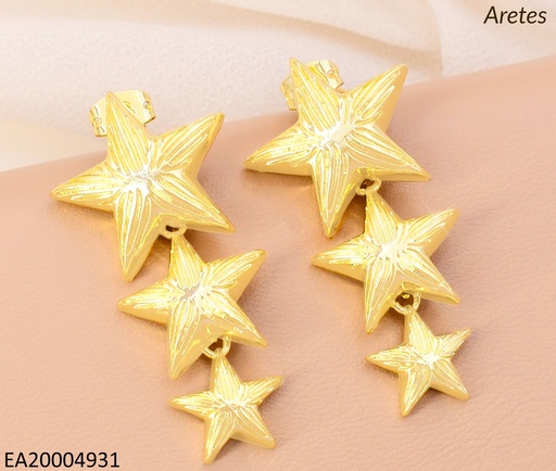[EA20004931] ARETES DOR.3 ESTRELLAS VERT.DECRECIENTES EE5059-268