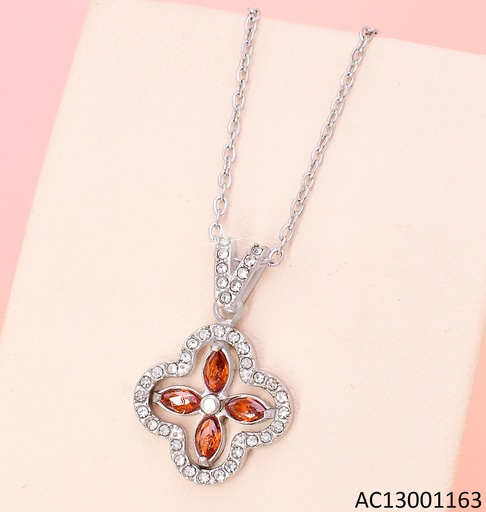[AC13001163] CADENA PLAT / CROQUI VAN CLEEF /ZIRC NARANJA CA490-45
