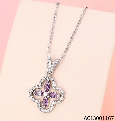 [AC13001167] CADENA PLAT / CROQUI VAN CLEEF /ZIRC LILA CA494-45
