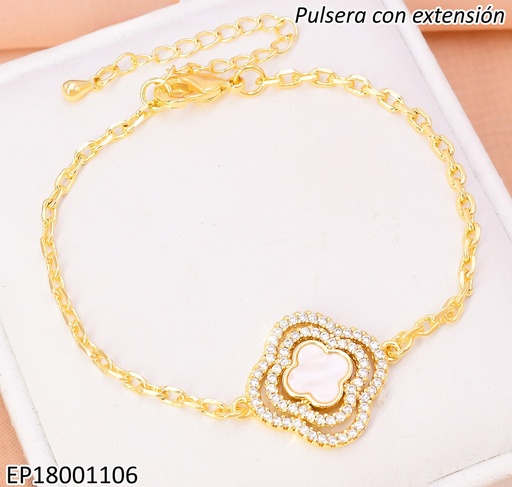 [EP18001106] PULSERA DOR DOBLE CROQUI VAN CLEEF ZIRC/ VAN CLEEF CENTRO NACAR BE641-9