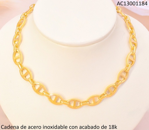 [AC13001184] CADENA DORADA OVALOS LINEA HORIZONTAL CENTRO P25070023001