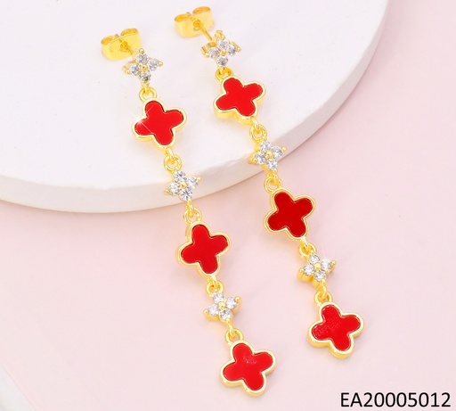 [EA20005012] ARETES VAN CLEEF (5) 2 ZIRC./3 ROJOS VERT.EE4179-9