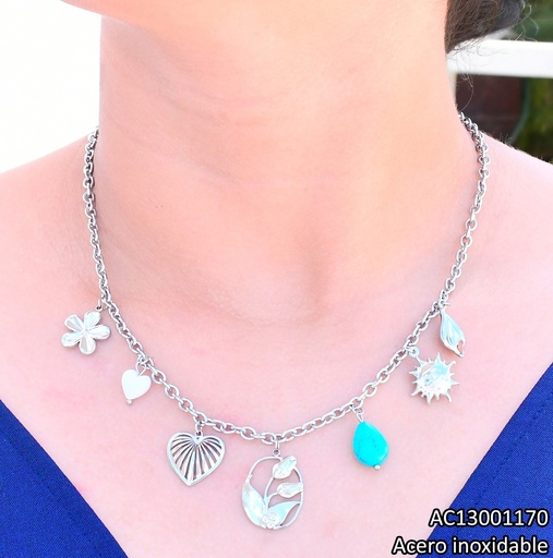 [AC13001170] CADENA PLAT.6 DIJES💧 ENCANTO MARINO CA484-45