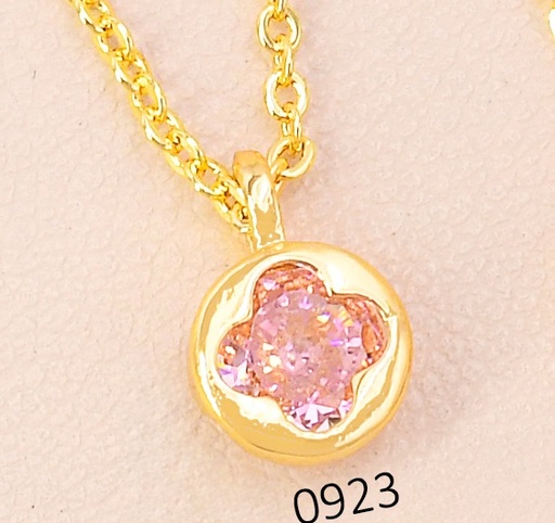 [EC22000923] CADENA VAN CLEEF DOR/ROSADO CE365-5