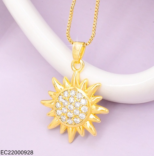 [EC22000928] CADENA VENECIANA DIJE SOL ZIRC.CENTRO CE464-314