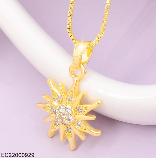 [EC22000929] CADENA VENECIANA DIJE SOL ZIRC.CENTRO CE455-314