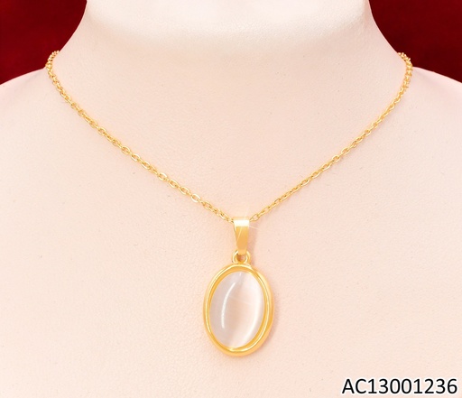 [AC13001236] CADENA FINA DIJE OV BLANCO CA523-45