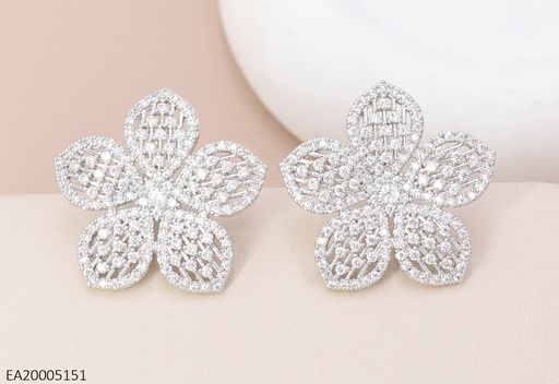 [EA20005151] ARETES PLAT FLOR 5 PETALOS ZIRC. EE4547-6