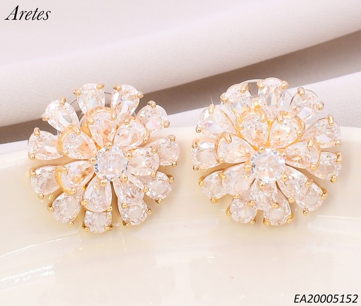 [EA20005152] ARETES RD.FLOR PETALOS ZIRC. EE4548-6/EE5818-6 (INV626)