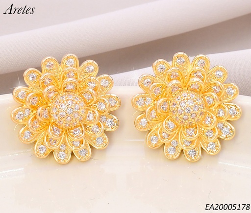 [EA20005178] ARETES FLOR EXTENDIDA C/ZIRC.PETALOS EE4586-6