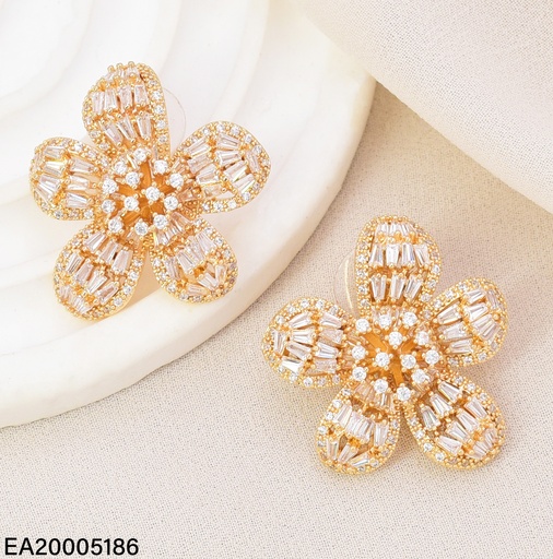 [EA20005186] ARETES DOR FLOR ZIRC RECT. EE4634-6