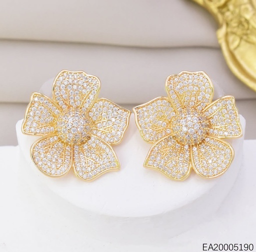 [EA20005190] ARETES FLOR 5 PETALOS ZIRCONIAS EE4640-6