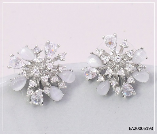 [EA20005193] ARETES PLAT RACIMO ZIRC./PIEDRAS EE4643-6