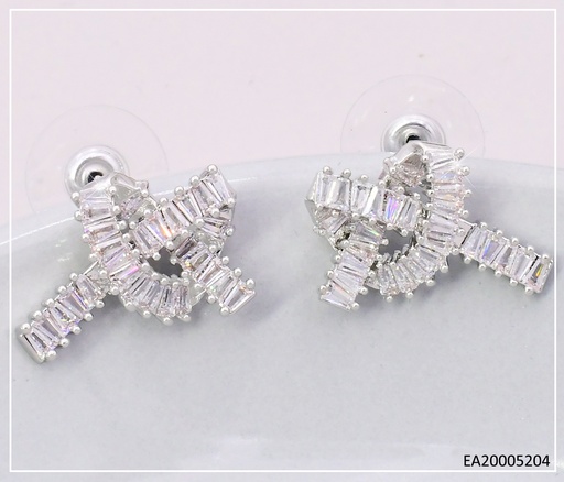 [EA20005204] ARETES PLAT NUDO ZIRC. RECT. EE4665-6