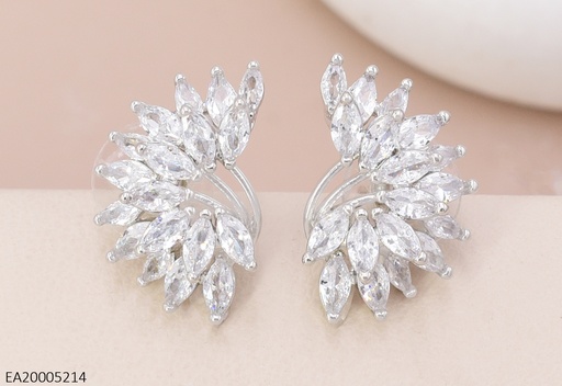 [EA20005214] ARETES PLAT MEDIA FLOR ZIRC. EE4679-6