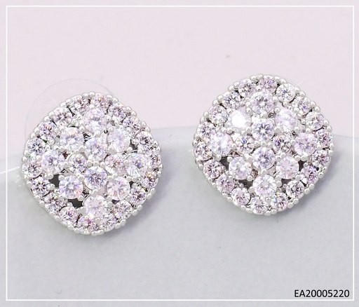 [EA20005220] ARETES PLAT ROMBO ZIRC. CRISTAL EE4685-6