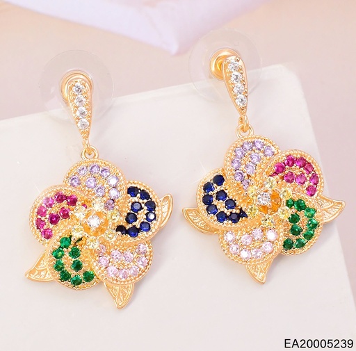 [EA20005239] ARETES DOR FLOR 5 PETALOS EE4736-6