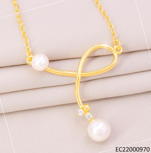 [EC22000970] CADENA DOR PERLAS ZIRC. CE442-9