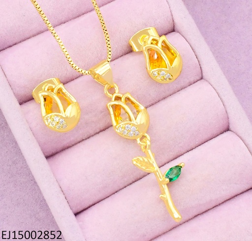 [EJ15002852] SET DORADO TULIPAN ZIRC AMARILLA SE1133-9 (TLP)