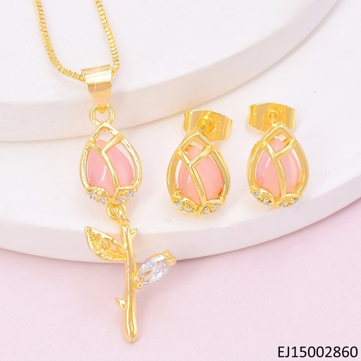 [EJ15002860] SET DORADO TULIPAN ROSADO SE1149-9 (TLP)