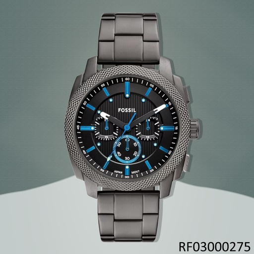 [RF03000275] RELOJ FOSSIL ANALOGO MACHINE FS6098 METAL PLAT.