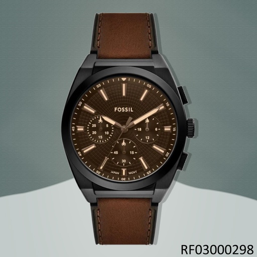 [RF03000298] RELOJ FOSSIL ANALOGO EVERETT FS6108 CUERO CAFE