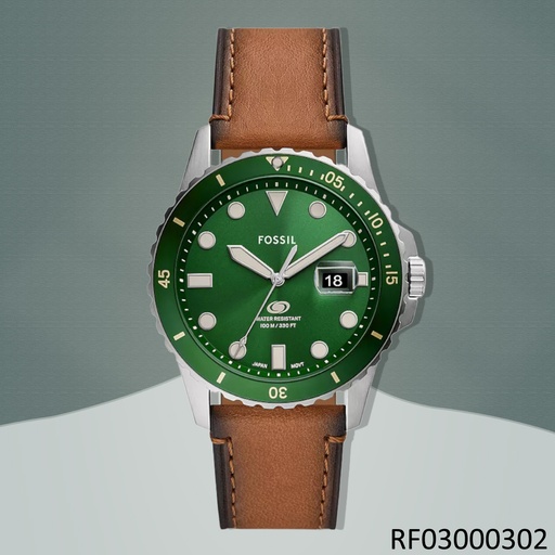 [RF03000302] RELOJ FOSSIL ANALOGO BLUE STL FS5946 CUERO CAFE