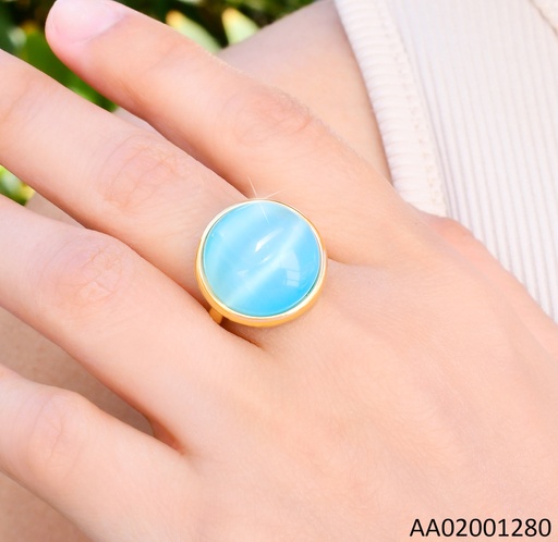 [AA02001280] ANILLO DOR PIEDRA CELESTE RD RA601-305