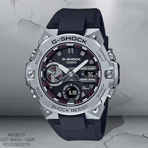 [RC02000370] RELOJ CASIO G-SHOCK ANA/DIG CAB GST-B400-1ADR SILICON NEGRO