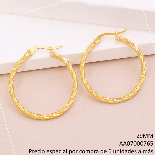 [AA07000765] ARGOLLA DORADA TORNEADA 29MM P3170-220