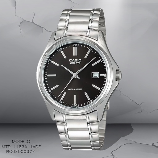 [MTP-1183A-1ADF] RELOJ CASIO ANALOGO MTP-1183A-1ADF METAL PLAT.