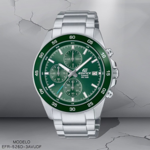 [EFR-526D-3AVUDF] RELOJ CASIO EDIFICE ANALOGO CAB. EFR-526D-3AVUDF (5345) METAL PLAT.